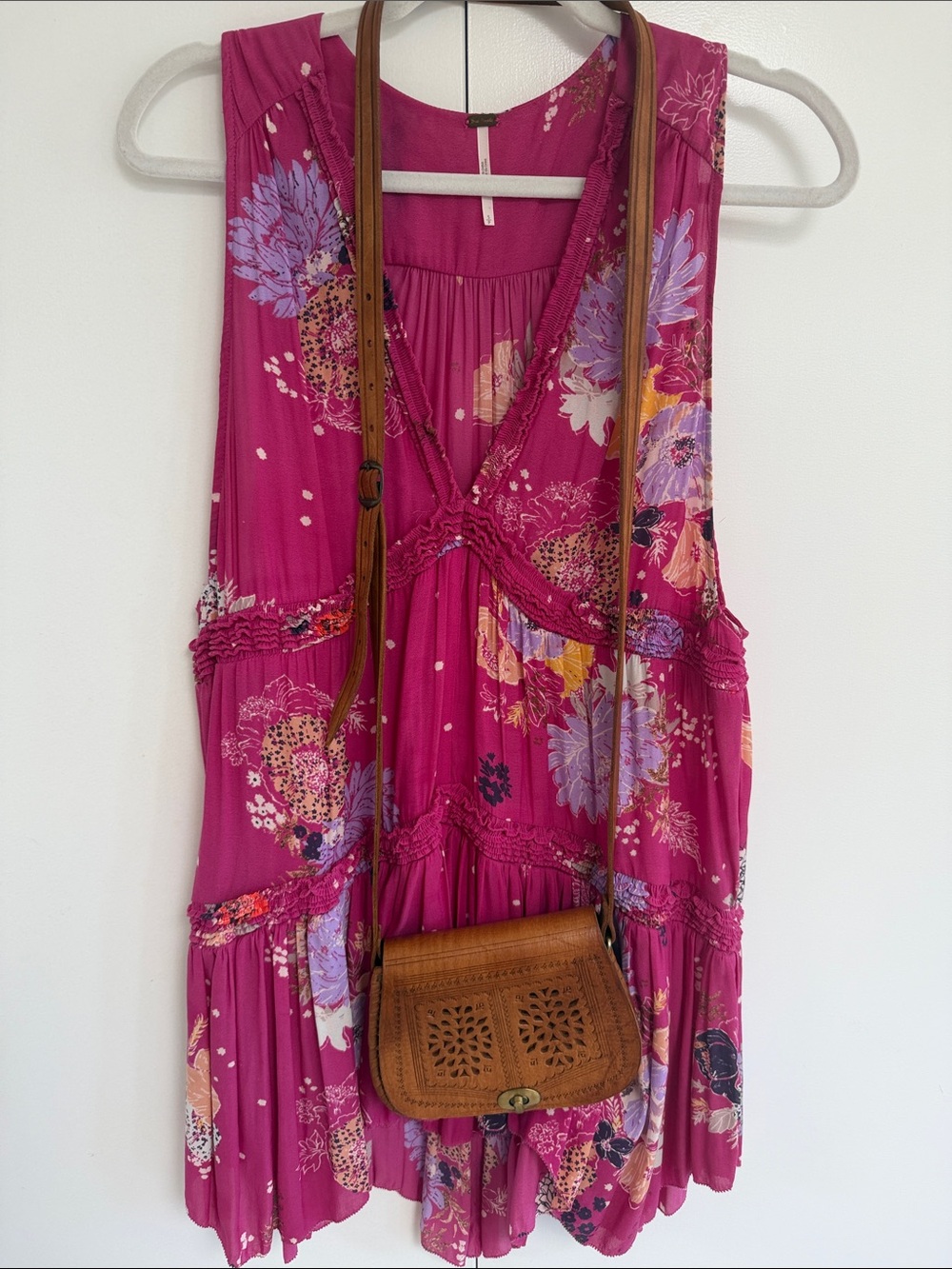 Free People Fuchsia Flowy Dress